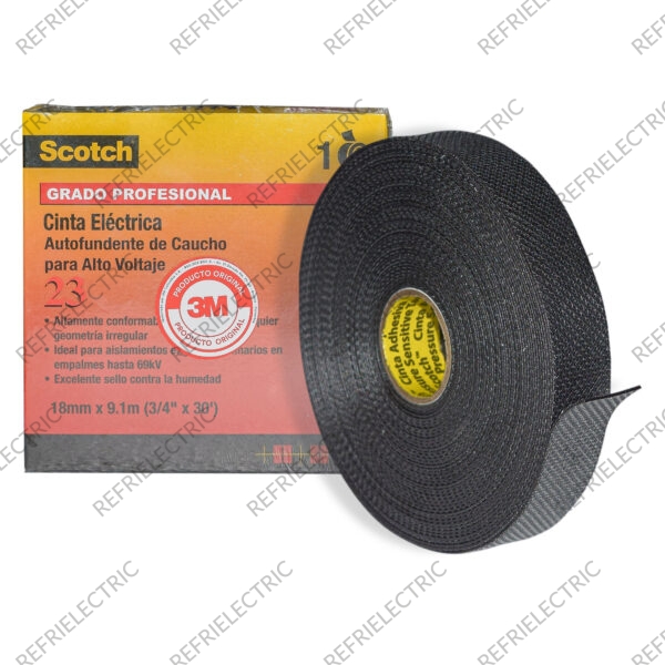 CINTA AISLANTE AUTOFUNDENTE SCOTCH 23 9.1 MTS X 18MM 3M | Almacén