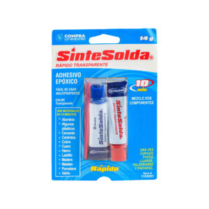 PEGANTE ADHESIVO EPOXICO 10 MINUTOS TRASPARENTE SINTESOLDA