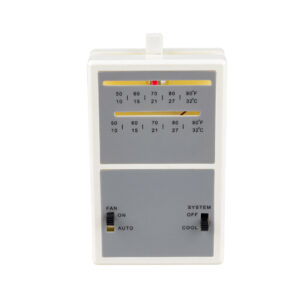 TERMOSTATO AMBIENTAL ANALOGO AIRE ACONDICIONADO CENTRAL QTH-57 BLANCO CON GRIS RWELL