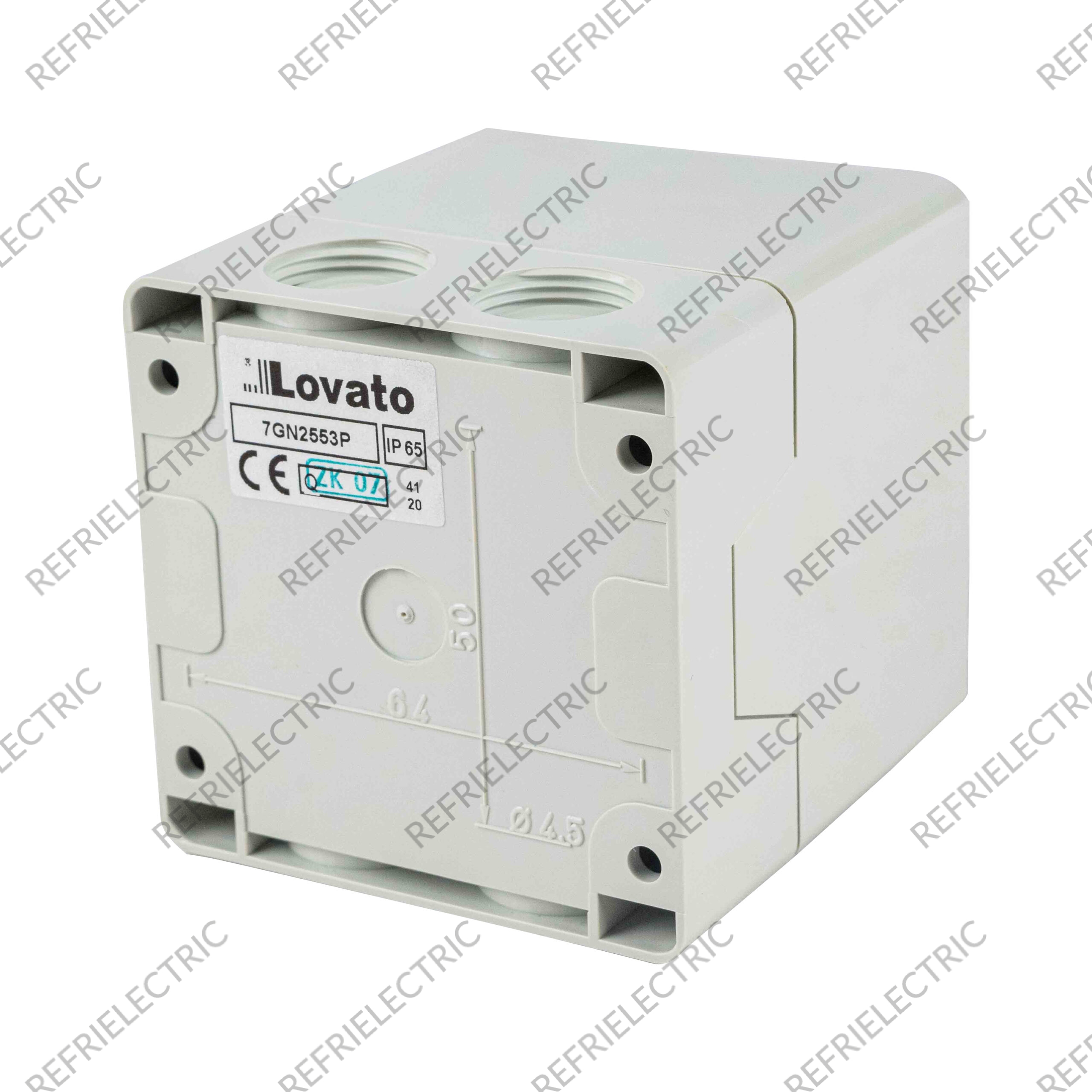 CONMUTADOR - TRANFERENCIA MANUAL 25AMP 3P CON CAJA TERMOPLASTICO GRIS/NEGRO LOVATO - Imagen 2