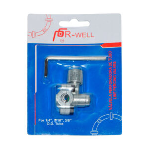 VALVULA ROBAGAS/PINCHA TUBO PARA REFRIGERACION 1/4-5/16-3/8 LATON/COBRE RWELL