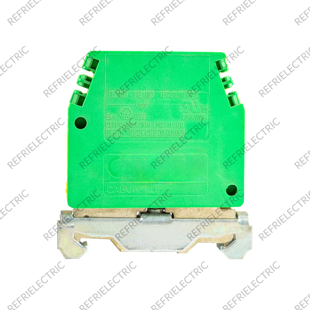 CABUR - BORNERA TIERRA PARA RIEL OMEGA Y DIN N°20-12 TE0,4