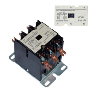CONTACTOR AIRE ACONDICIONADO 3POLOS 30AMPERIOS BOBINA 240V TERMO PLASTICO/BAQUELITA NEGRO RWELL