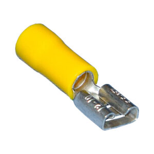 TERMINAL TIPO FASTON HEMBRA AISLACION MEDIA AMARILLO TEV0080 COBRE ESTAÑADO AMARILLO VCP