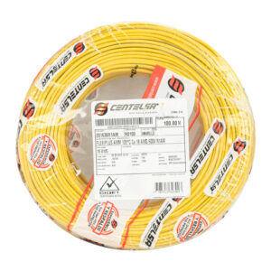 CABLE COBRE AISLADO AWM AUTOMOTRIZ/ILUMINACION N° 18 600V 105°C ROLLO X 100 MTS AMARILLO CENTELSA