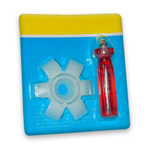 PEINE PARA SERPENTIN PLASTICO 6 EN 1 PLASTICO ROJO/BLANCO RWELL