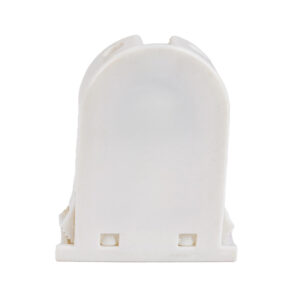 SOCKET PLASTICO PARA TUBO FLOURECENTE T8 CON PUENTE POLICARBONATO BLANCO