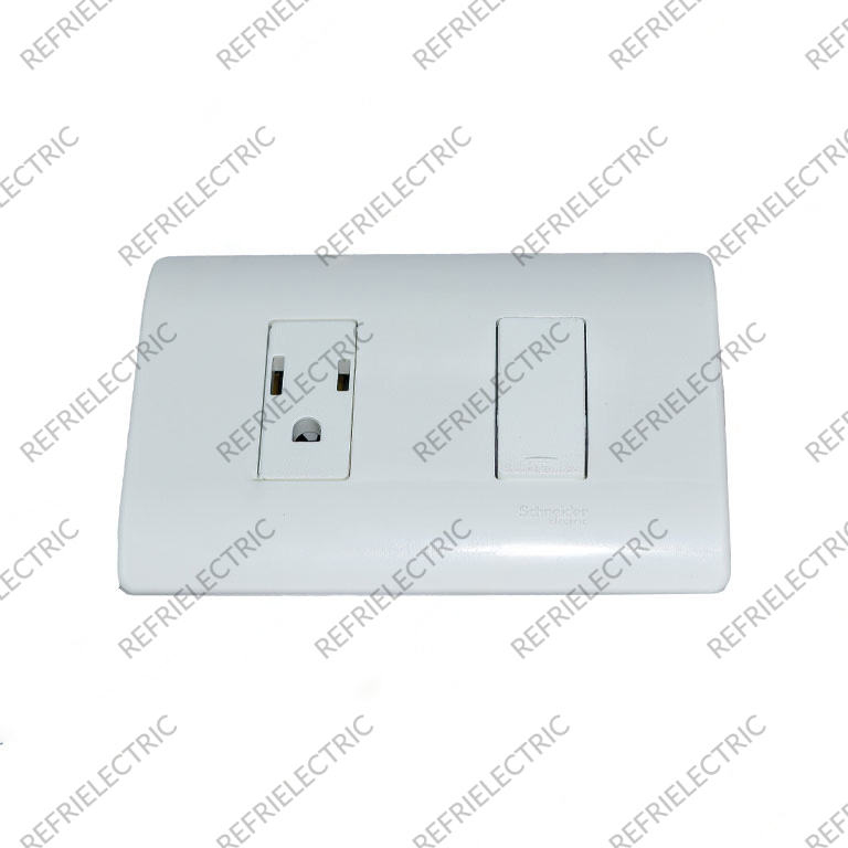 TOMA CORRIENTE + INTERRUPTOR LINEA GENESIS BLANCO GENESIS SCHNEIDER ELECTRIC