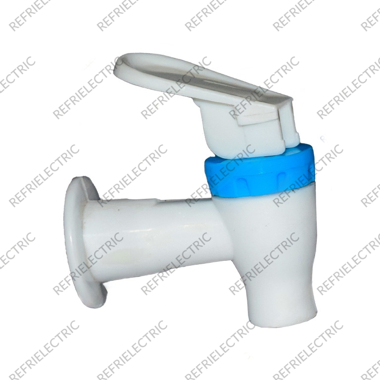 VALVULA PLASTICA PARA DISPENSADOR/FILTRO DE AGUA HEMBRA AZUL 3/8 NPT PLASTICOS BLANCA/AZUL RWELL