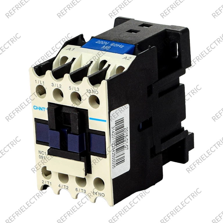 CONTACTOR TRIFASICO 9AMP BOBINA 220V PLASTICO NEGRO/GRIS CHINT - Imagen 3