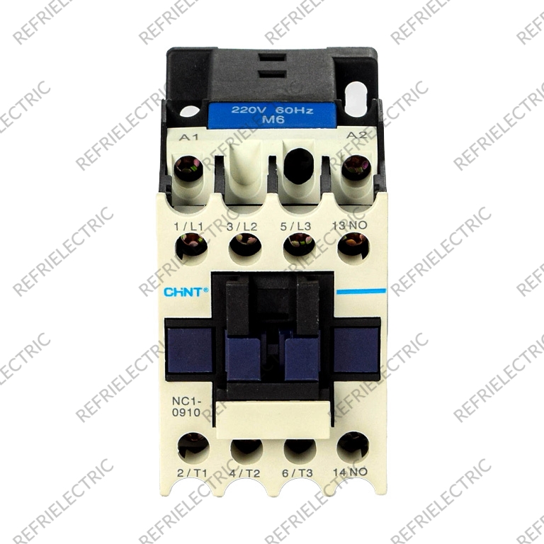 CONTACTOR TRIFASICO 9AMP BOBINA 220V PLASTICO NEGRO/GRIS CHINT