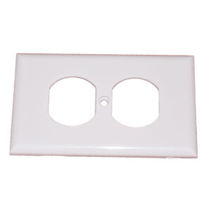 PLACA DOBLE TOMA CORRIENTE BLANCA  PLASTICO ABS BLANCO LEVINTON