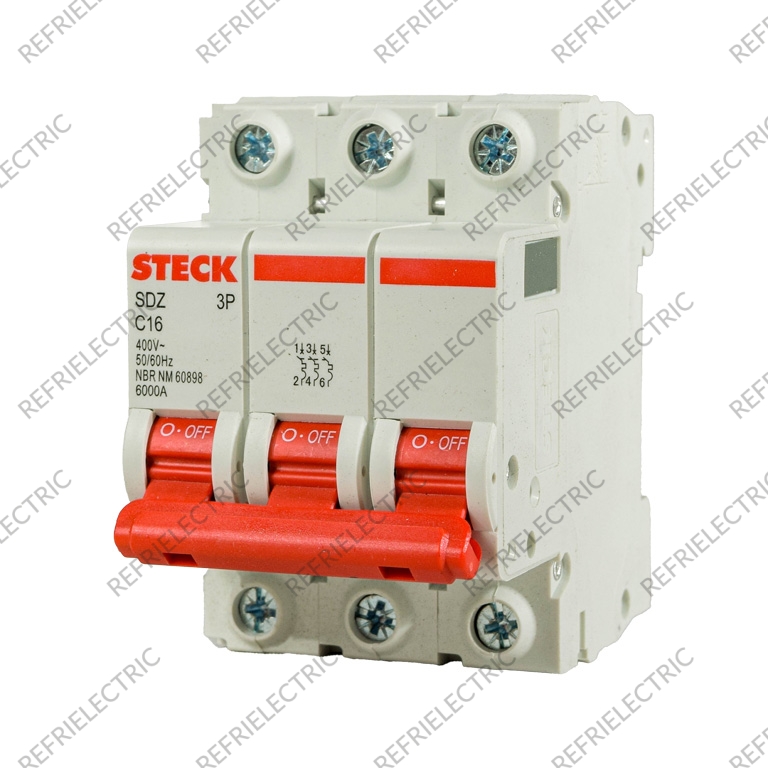 BREAKER RIEL TRIPOLAR 16 AMP 6KA 110/220V STECK