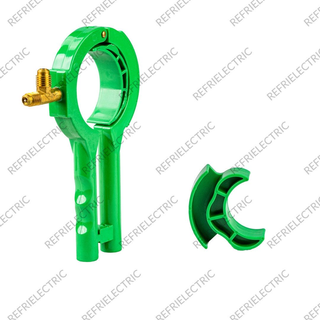 PINZA CANOGAS PINCHA POTE GAS REFRIGERANTE 3 EN 1 PLASTICO VERDE RWELL - Imagen 2