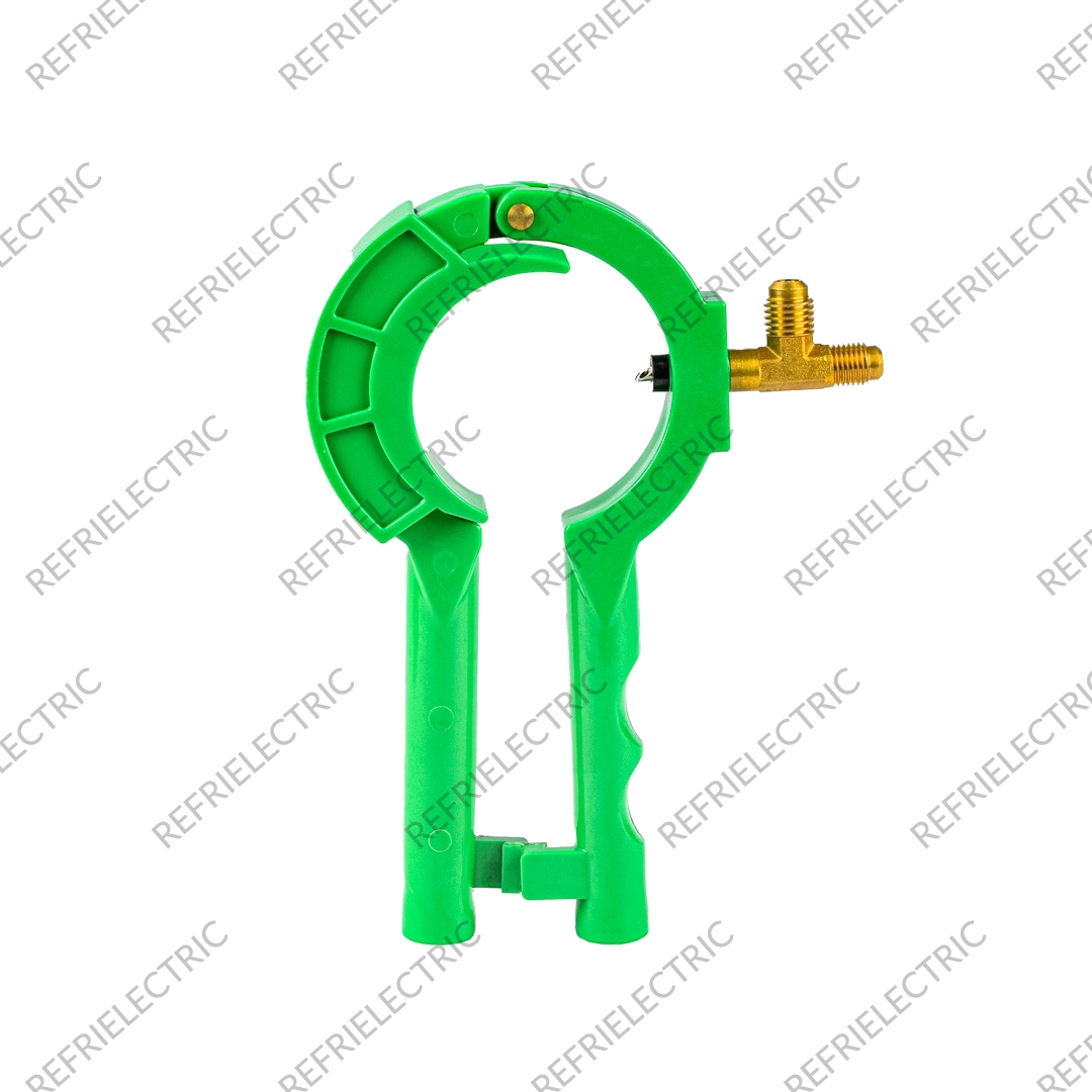 PINZA CANOGAS PINCHA POTE GAS REFRIGERANTE 3 EN 1 PLASTICO VERDE RWELL