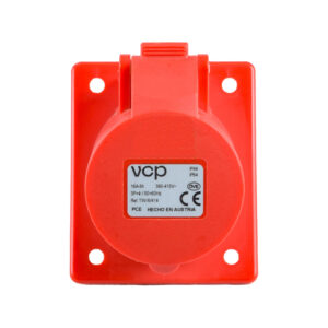 TOMA INDUSTRIAL 16AMP 3POLOS+TIERRA INCRUSTAR ROJA 220V POLIAMIDA 6 ROJA VCP
