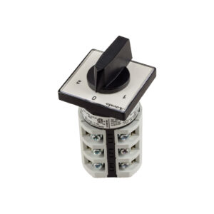 CONMUTADOR - TRANFERENCIA MANUAL 25AMP 3P PARA TABLERO 220 / 440V TERMOPLASTICO GRIS/NEGRO LOVATO