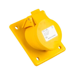 TOMA INDUSTRIAL 16AMP 2POLOS+TIERRA INCRUSTAR AMARILLA 110V POLIAMIDA 6 AMARILLA VCP