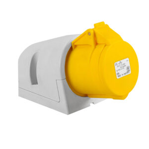 TOMA INDUSTRIAL 32AMP 2POLOS+TIERRA SOBREPONER AMARILLA 110V POLIAMIDA 6 AMARILLA VCP
