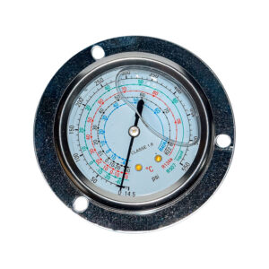 RELOJ MANOMETRON REFRIGERACION CON GLICERINA DE ALTA R134/404/507/R22 CROMADO RWELL