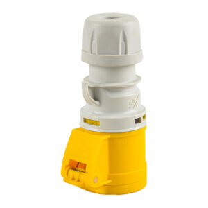 TOMA INDUSTRIAL 16AMP 2 POLOS+TIERRA AEREA AMAR 110V POLIAMIDA 6 AMARILLA VCP