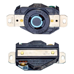 TOMA INCRUSTAR DE SEGURIDAD 60 3P20 2320 L60 220V PLASTICO NEGRO/BLANCO LEVINTON