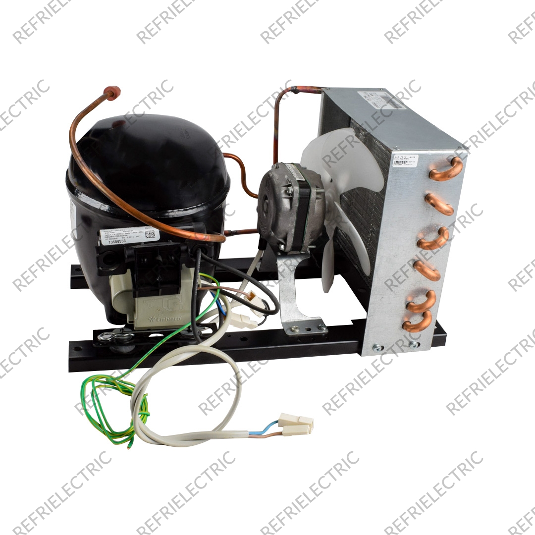 CONDENSADORA HERMETICA 1/5HP 1 FASE R134 UFU 70HAK 110V 60HZ ACERO EMBRACO - Imagen 2
