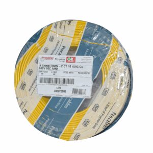 ALAMBRE DE COBRE AISLADO #10 600V 90° COBRE AMARILLO PROCABLES