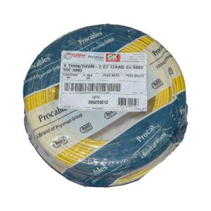 ALAMBRE DE COBRE AISLADO #12 600V 90° COBRE AMARILLO PROCABLES