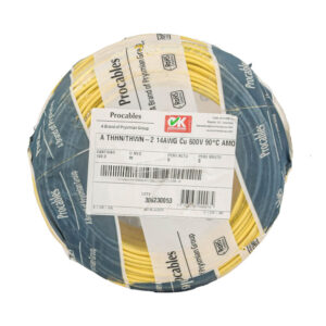 ALAMBRE DE COBRE AISLADO #14 600V 90° COBRE AMARILLO PROCABLES