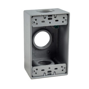 CAJA METALICA INTEMPERIE RATWEL 2X4 3 SALIDAS 1" BINSON