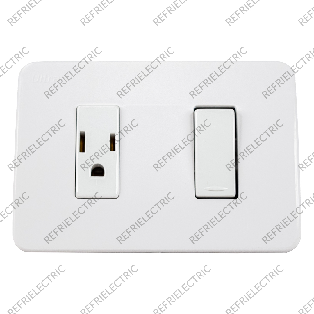TOMA CORRIENTE + INTERRUPTOR LINEA ULTRA BLANCO ULTRA CILES