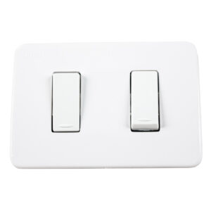 INTERRUPTOR DOBLE LINEA ULTRA BLANCO 10AMP 110V DOBLE CILES