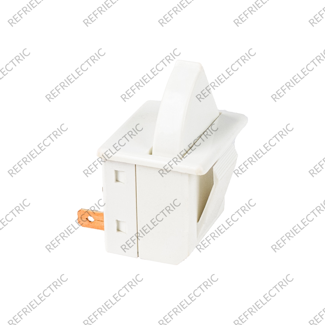 RWELL - INTERRUPTOR CUADRADO LUZ PUERTA DE NEVERA 3PINES LTK-17 250V 0.5 AMP PLASTICO BLANCO - Imagen 2