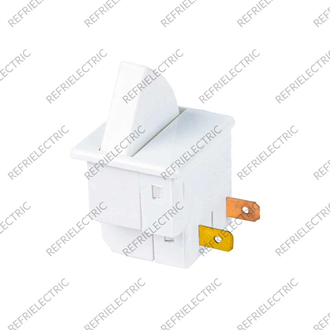 RWELL - INTERRUPTOR CUADRADO LUZ PUERTA DE NEVERA 3PINES LTK-17 250V 0.5 AMP PLASTICO BLANCO