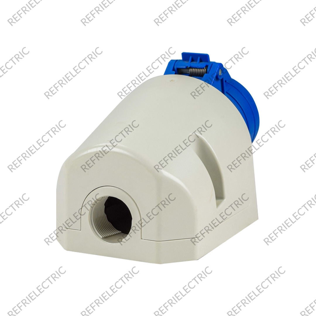 TOMA INDUSTRIAL 16AMP 3POLOS+TIERRA SOBREPONER AZUL 220V POLIAMIDA 6 AZUL VCP - Imagen 2