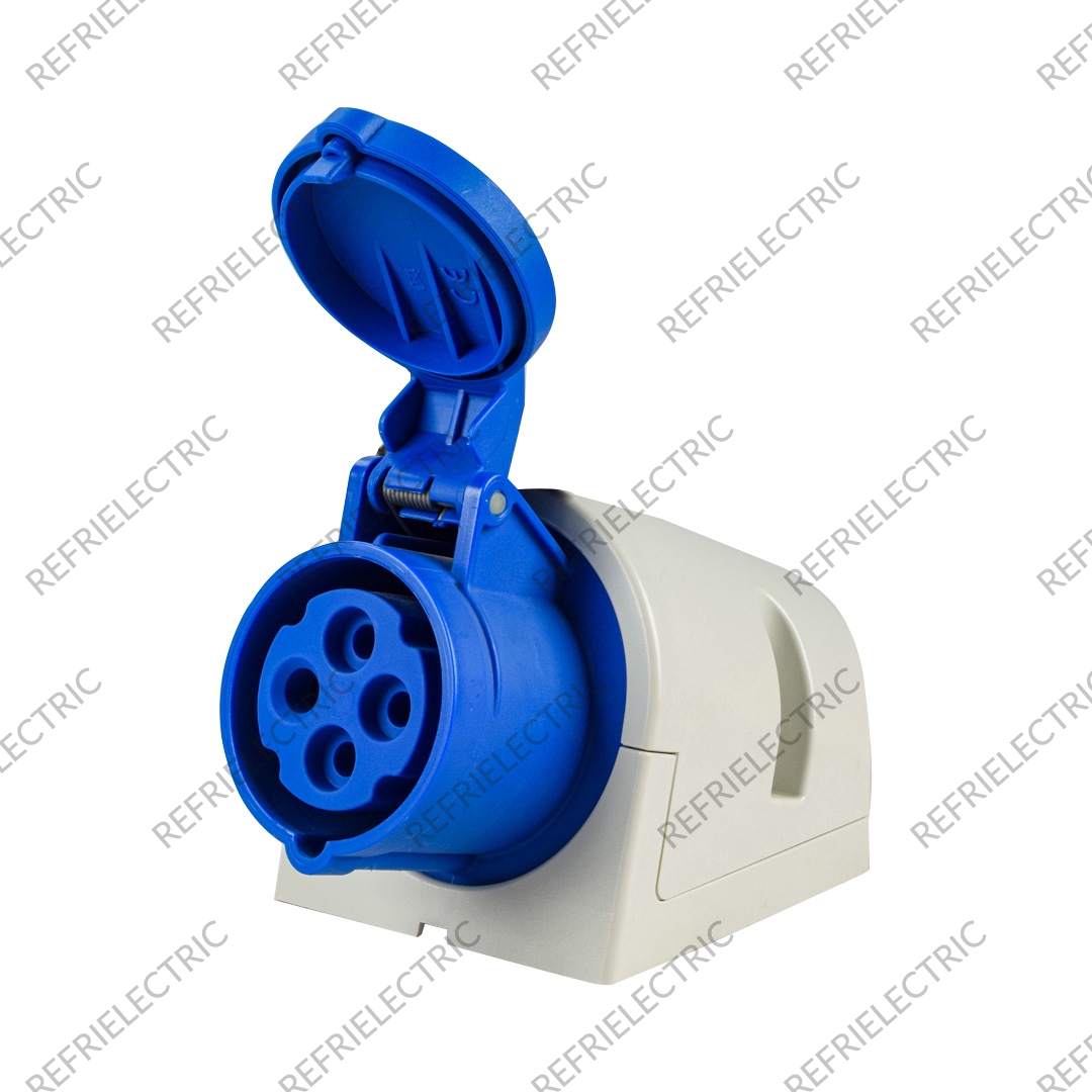 TOMA INDUSTRIAL 16AMP 3POLOS+TIERRA SOBREPONER AZUL 220V POLIAMIDA 6 AZUL VCP - Imagen 3