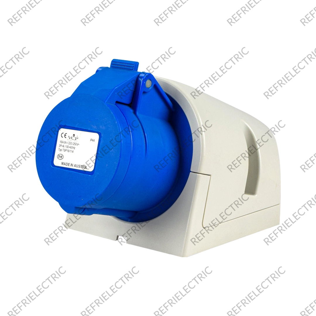 TOMA INDUSTRIAL 16AMP 3POLOS+TIERRA SOBREPONER AZUL 220V POLIAMIDA 6 AZUL VCP