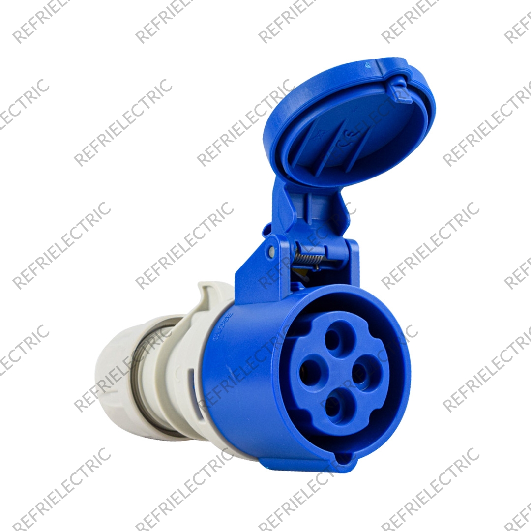 TOMA INDUSTRIAL 16AMP 3POLOS+TIERRA AEREA AZUL 220V POLIAMIDA 6 AZUL VCP - Imagen 3
