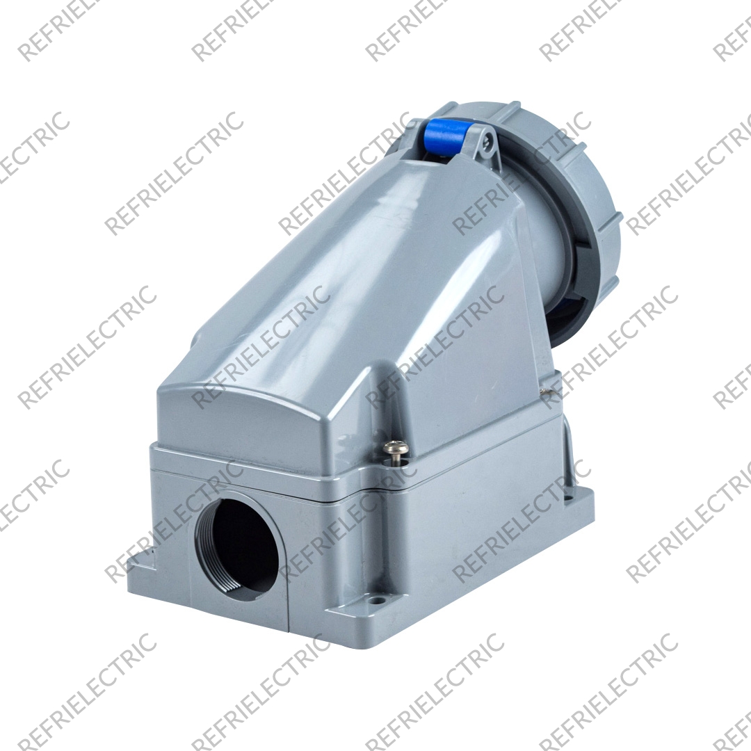 TOMA INDUSTRIAL 63AMP 3POLOS+TIERRA SOBREPONER AZUL 220V POLIAMIDA 6 AZUL VCP - Imagen 2