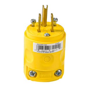 CLAVIJA PVC CON POLO A TIERRA 15AMP AMARILLA 515PV 250V LEVINTON