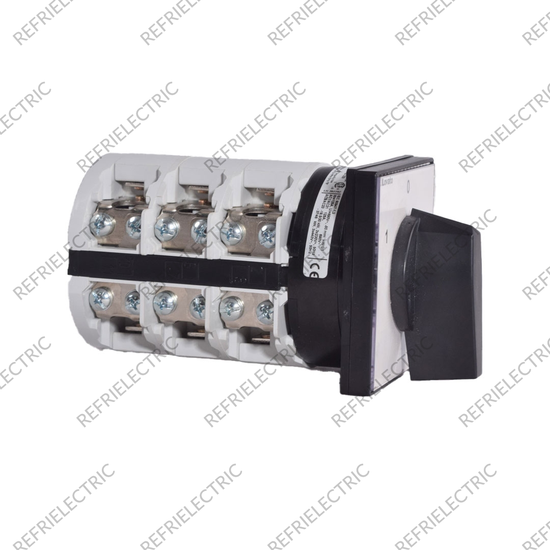 LOVATO - CONMUTADOR - TRANFERENCIA MANUAL 125AMP 3P PARA TABLERO 220 / 440V TERMOPLASTICO GRIS/NEGRO