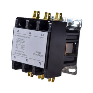 RWELL - CONTACTOR AIRE ACONDICIONADO 3POLOS 60AMPERIOS BOBINA 240V TERMO PLASTICO/BAQUELITA NEGRO