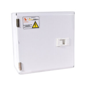 CAJA DE PASO METALICA CON CHAPA 20X20X10  INDELPA