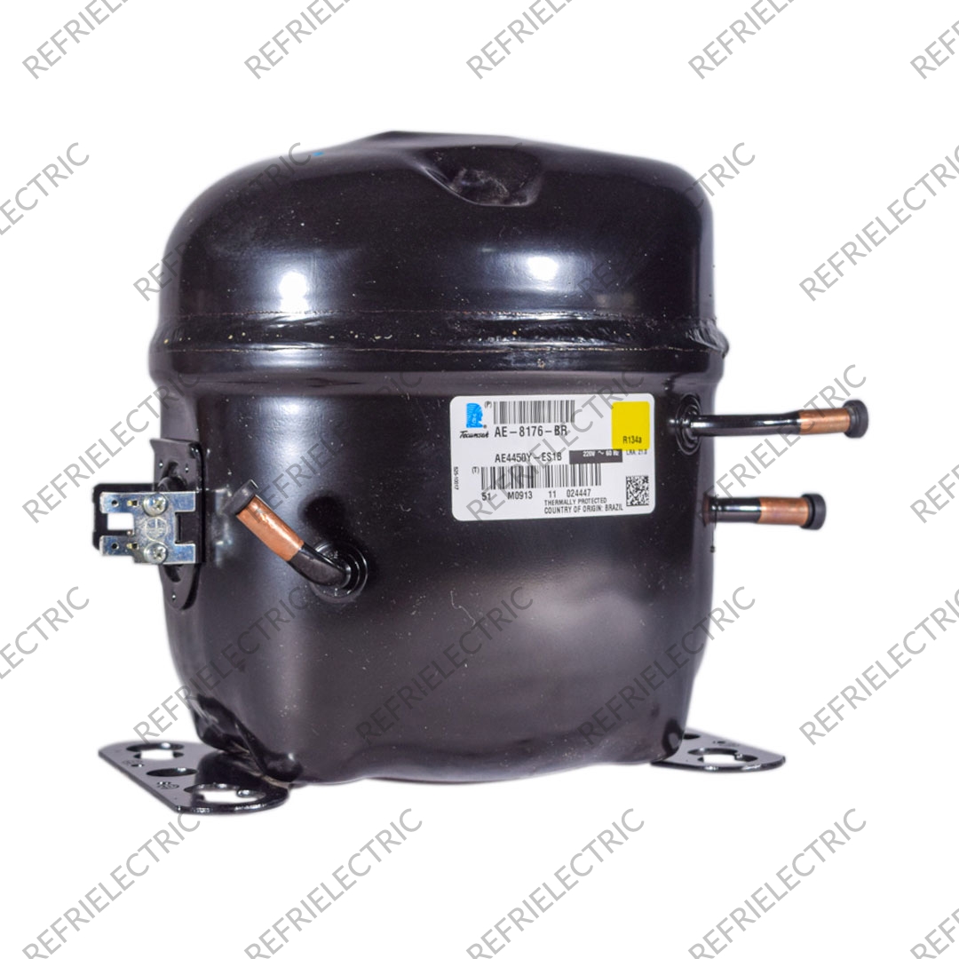 TECUMSEH BRAZIL - COMPRESOR HERMETICO 1/2HP R134A AE 4450Y 220V 60HZ METAL NEGRO