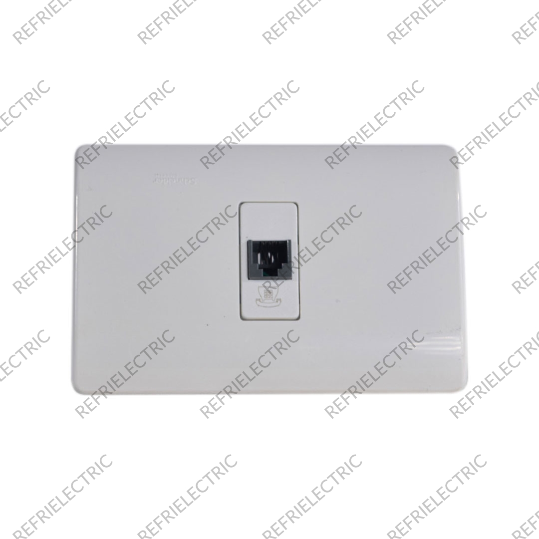 TOMA TELEFONICO RJ11 SENCILLO LINEA GENESIS BLANCO PLASTICO BLANCO SCHNEIDER ELECTRIC