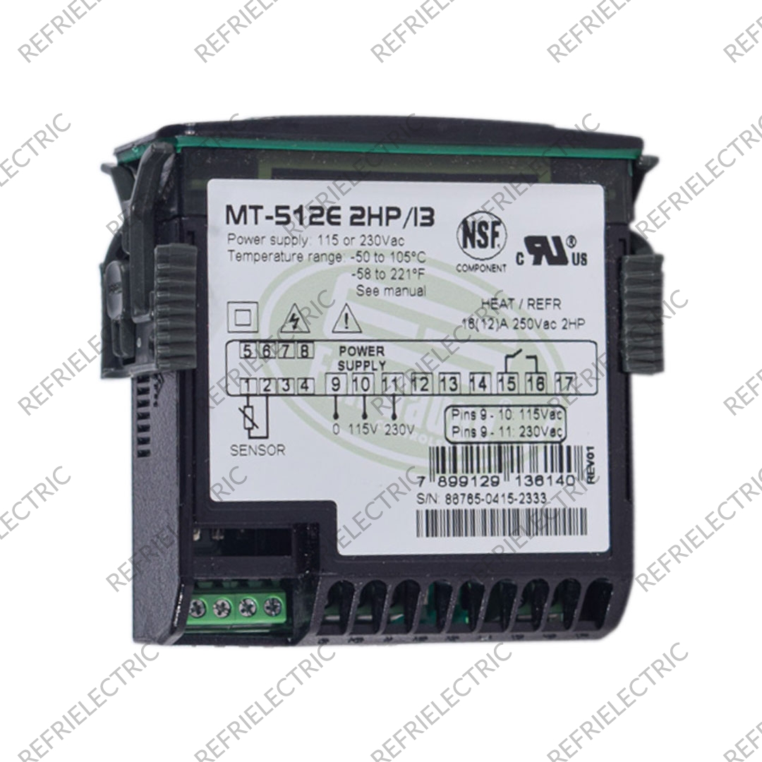 FULL GAUGE - CONTROLADOR DE TEMPERATURA Y DESHIELO MT512E CONSERVACION 110/220V NEGRO - Imagen 2