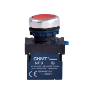 CHINT - PULSADOR NORMALMENTE CERRADO ROJO 22M  ROJO