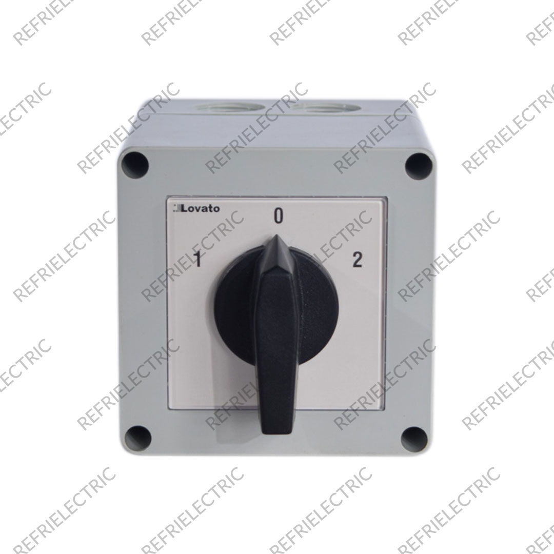 LOVATO - CONMUTADOR - TRANFERENCIA MANUAL 32AMP 3P CON CAJA 220 / 440V TERMOPLASTICO GRIS/NEGRO - Imagen 2