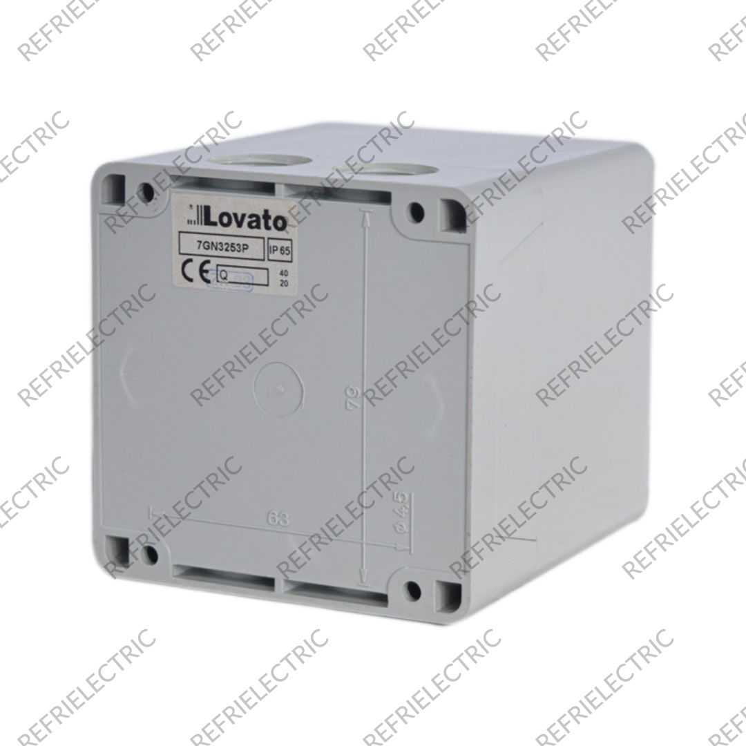 LOVATO - CONMUTADOR - TRANFERENCIA MANUAL 32AMP 3P CON CAJA 220 / 440V TERMOPLASTICO GRIS/NEGRO - Imagen 3
